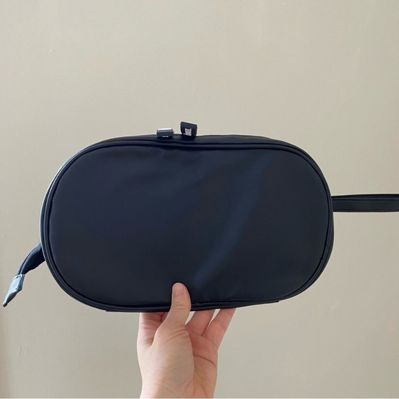 Brand New Chanel Black Nylon Large Makeup Bag/Pouch/Clutch with Wrist Strap - Picture 9 of 15